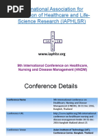 International Association For Promotion of Healthcare and Life-Science Research (IAPHLSR)