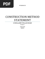 Construction Method Statement: 2 Holland Villas Road