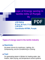 Scope of Energy Saving in Textile Industry