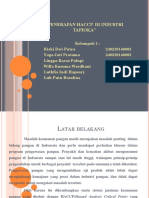 Penerapan Sistem Haccp Pada Industri Pengolahan Tapioka