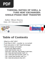 Thermal Rating - Single-Phase S&T Heat Exchanger