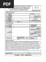 SBTC Application Form - Residential: Project No