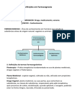 Definições em Farmacognosia