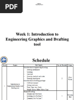 Week 1: Introduction To Engineering Graphics and Drafting Tool