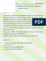 Elongation Index and Flakiness Index