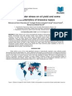 Effect of Water Stress On Oil Yield and Some Characteristics of Brassica Napus