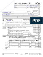 2016 California Resident Income Tax Return Form 540 2ez