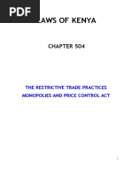 Restrictive Trade Practices, Monopolies and Price Control Ac