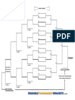 Double Elimination Tournament Chart Seeded 16 Player Field: Champion