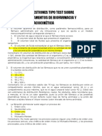 Cuestiones Tipo Test Sobre Fundamentos de Biofarmacia y Farmacocinética