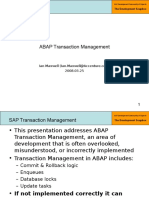 4 - Part 1 - ABAP Transaction Management