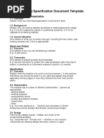 Website Specification Document Template