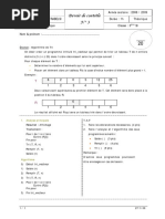 Devoir de Contrôle N°3 - Algorithmique - 3ème Info (2007-2008)