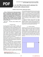 Square Shape Cut Slot Microstrip Patch Antenna For Bandwidth Enhancement