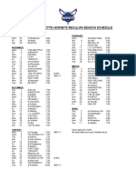 1617 Season Schedule