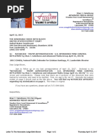 LETTER TO US DISTRICT JUDGE BETH BLOOM Re Eric Cohen and Ft. Lauderdale Shooter Re TRUMP TI SETTLEMENT AND NOTORIZED AFFIDAVIT April 13, 2017