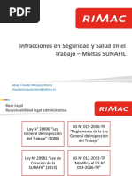 Infracciones de Seguridad y Salud en El Trabajo Sunafil