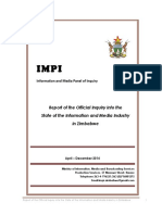 Zimbabwe Information Media Panel of Inquiry IMPI Report FINAL Pg1-666 New