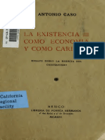 Antonio - Caso - La Existencia Como Economia y Como Caridad