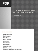 Solar Powered Grass Cutting Robot Using Iot