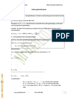 Cours Math - Chapitre 7 Suites Géométriques - 2ème Sciences MR Hamada