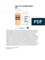 Calculadora de Colores para Resistencias