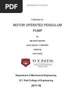 Motor Operated Pendulum Pump: A Seminar On