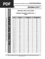 Fiitjee: JEE (Main) - 2017