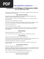 Conditions and Stages of Jahannam (Hell) : - From