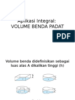 Aplikasi Integral - Volume Benda Pejal