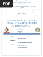 Astopillo Quispe - Munguia Miguel Alex-Tasa de Evaporación de Huancayo