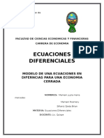 Ecuacioenes Diferenciales Economia Cerrada