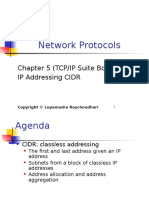 Network Protocols: Chapter 5 (TCP/IP Suite Book) : IP Addressing CIDR