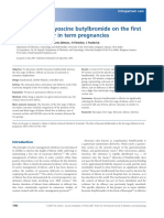 The Effect of Hyoscine Butylbromide On The First Stage of Labour in Term Pregnancies