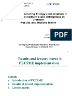 Project: Promoting Energy Conservation in Small and Medium Scale Enterprises in Vietnam Results and Lessons Learnt