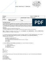 Prueba Sistema Nervioso Central Biologia Comun