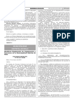 Modifican Reglamento de Organización y Funciones de La Municipalidad Distrital de Mala