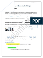 La Réflexion Stratégique Des Entreprises