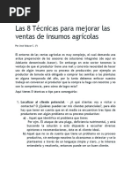 Las 8 Técnicas para Mejorar Las Ventas de Insumos Agrícolas