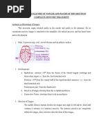 Role of Tongue N Floor of Mouth in CD TRT