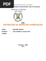 Extincion de Especies Forestales