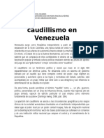 Ensayo Del Caudillismo en Venezuela.