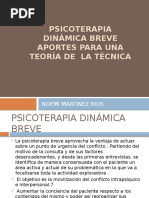 Psicoterapia Dinámica Breve Aportes para Una Teoría de