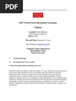 MET CS-504 Green Information Technology Syllabus: Location: Fuller Building