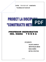 Proiect Constructii Metalice PDF