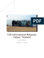 CSR International Malaysia-Hatyai, Thailand