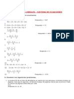 Ecuaciones Lineales - Sistema de Ecuaciones