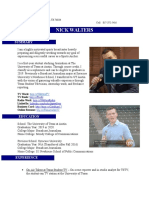 April 2017 Resume Nick Walters