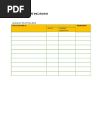 Area: Operating Room - Rotation: Nursing Procedures