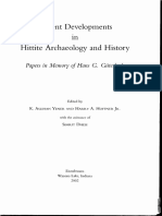 Recent Developments in Hittite Archaeology and History